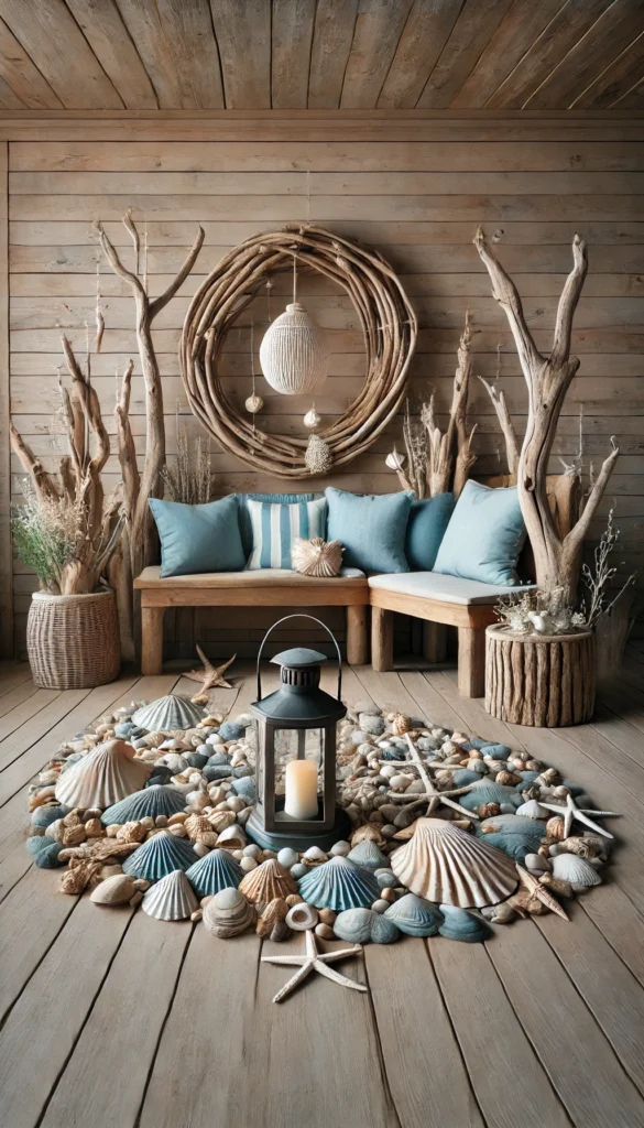 Seaside Serenity with Driftwood Decor