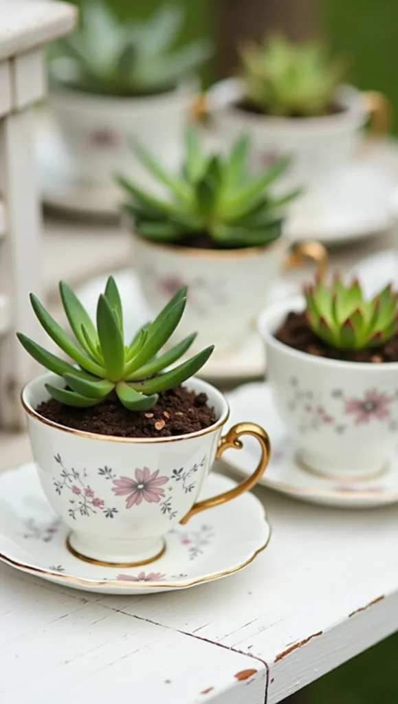 Vintage Teacup Succulent Displays
Turn forgotten teacups i