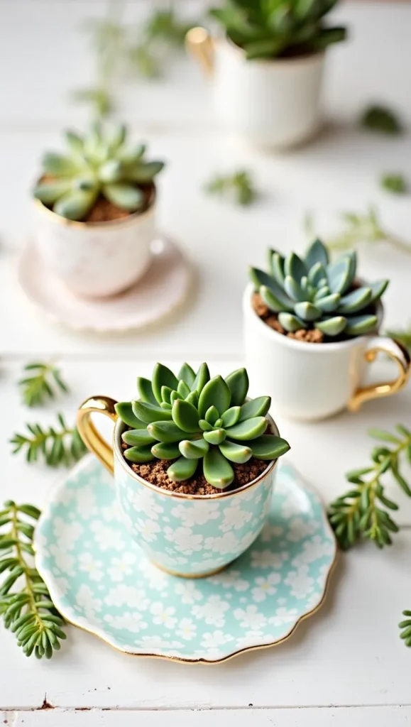 Vintage Teacup Succulent Displays
Turn forgotten teacups i