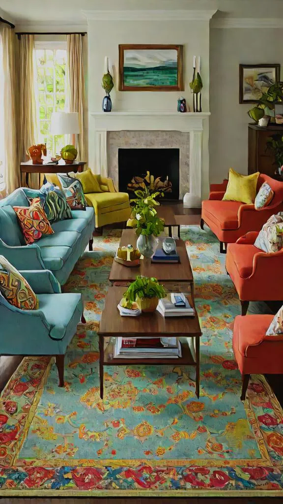 Add a Vibrant Area Rug