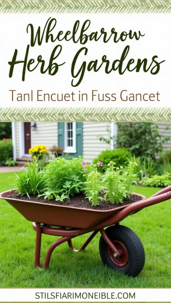 Wheelbarrow Herb Garden
