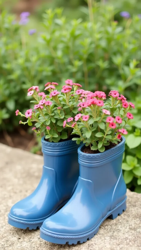 Boot Planters with a Story