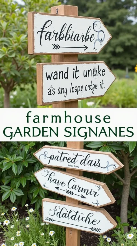 Farmhouse-Style Garden Signage