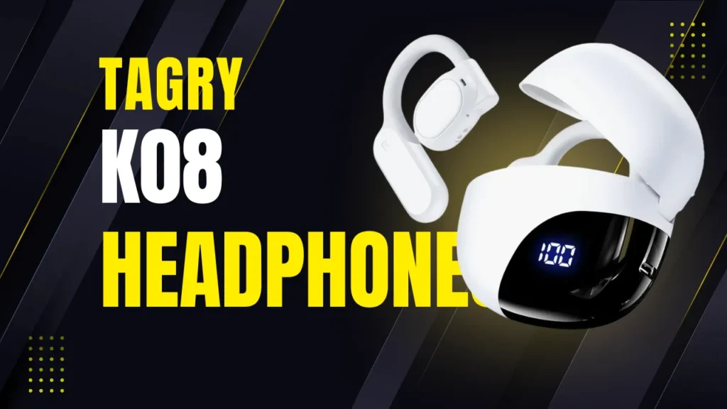TAGRY Sport Open-Ear Headphones – Dynamic Bass 80Hrs Playtime | IPX7 Waterproof White