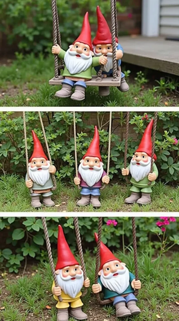 Whimsical Garden Gnome Displays