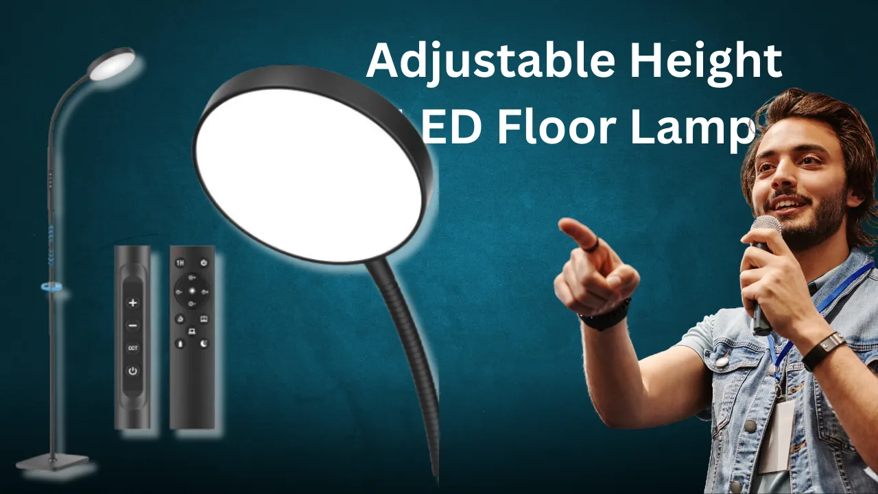 Illuminate Your Space with the PACOVY Adjustable Height LED Floor Lamp