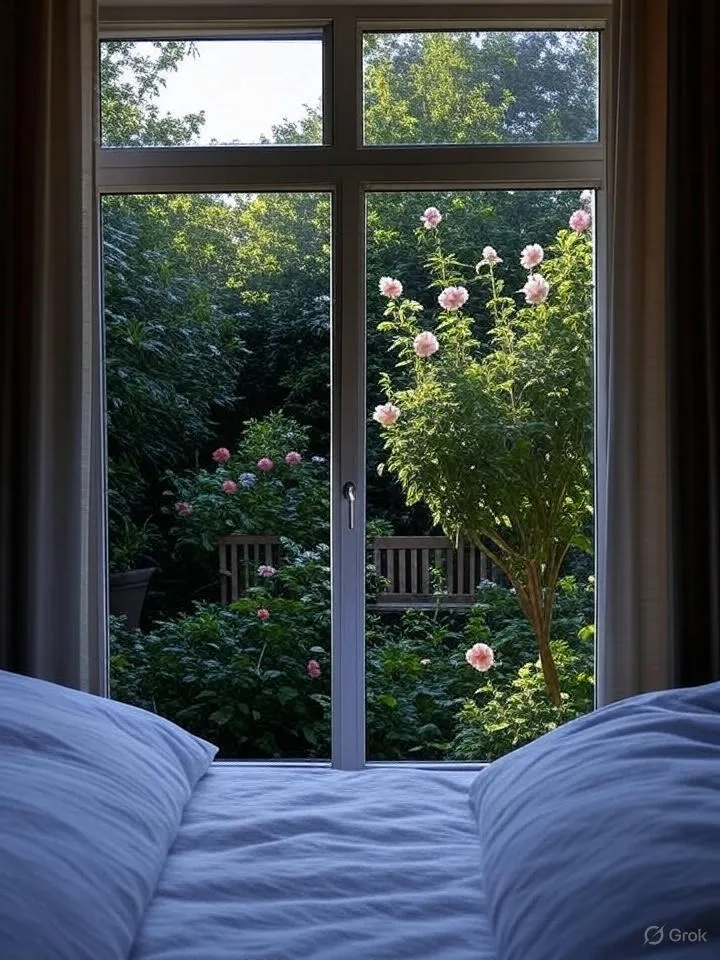 Small Gardening Serenity from the Bedroom Window