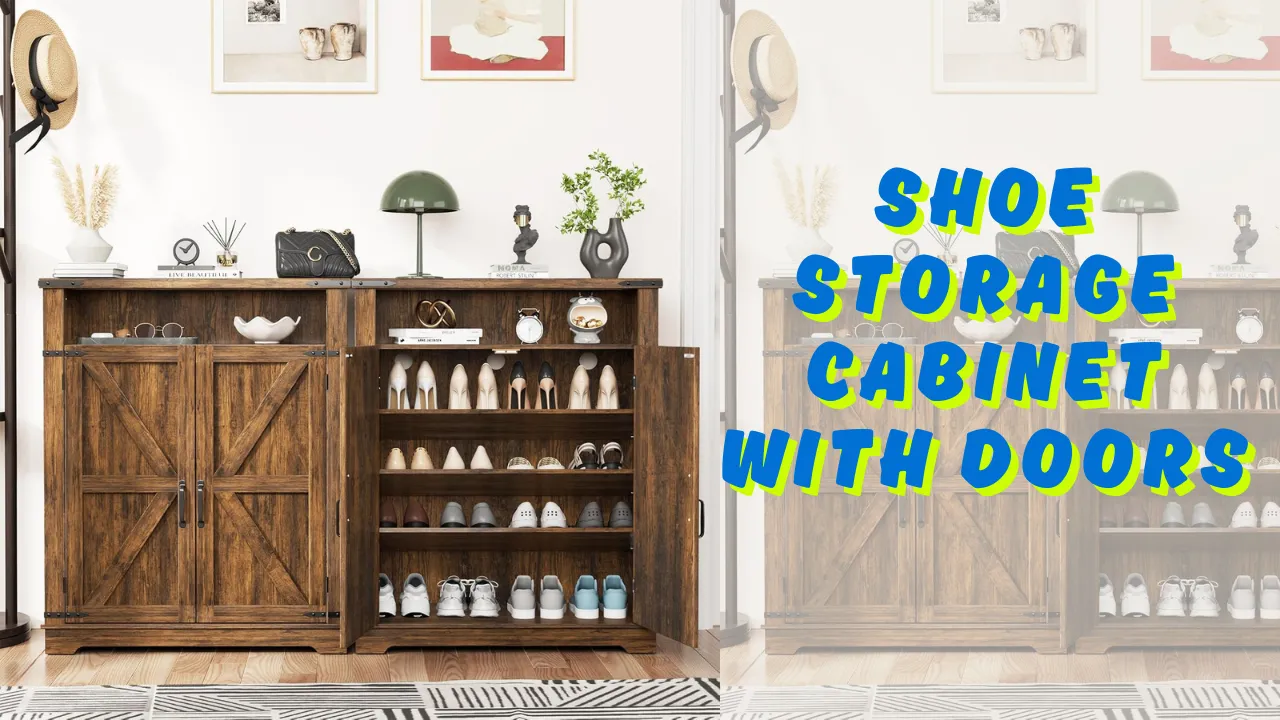 shoe storage cabinet with doors