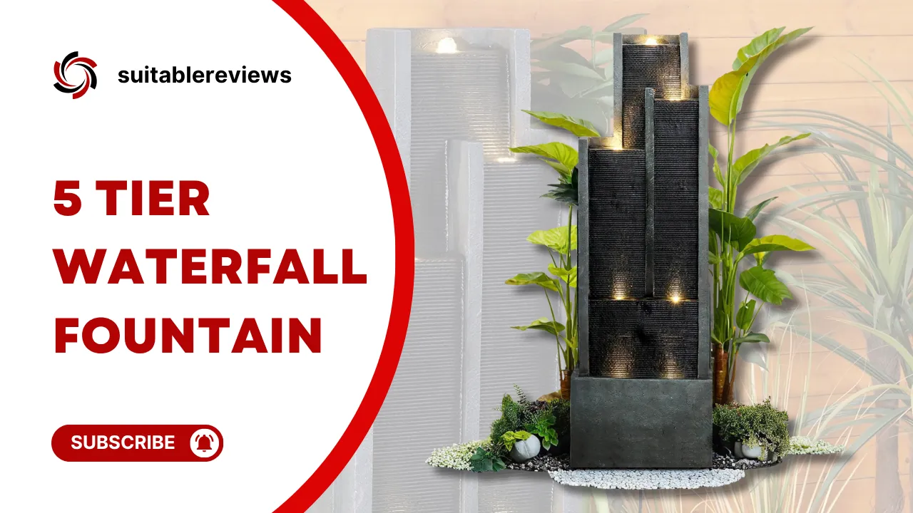 5 tier waterfall fountain