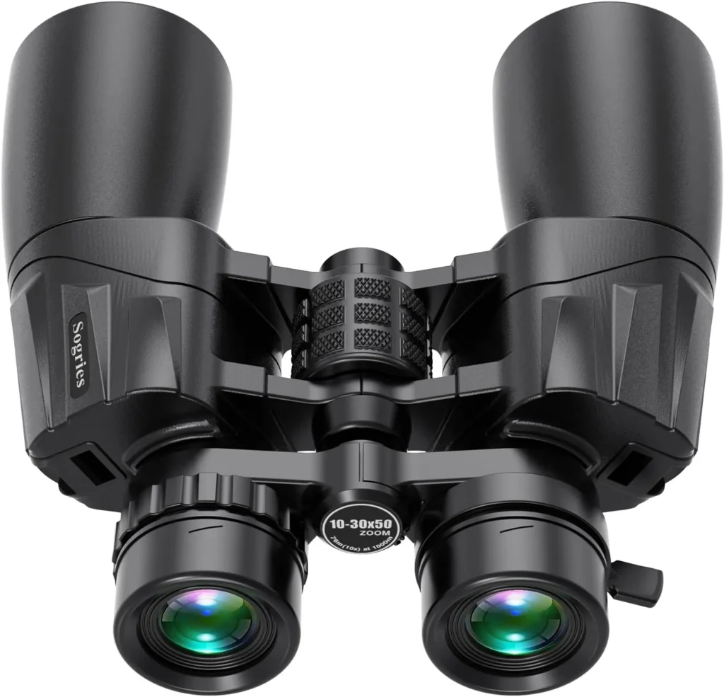 zooming binoculars