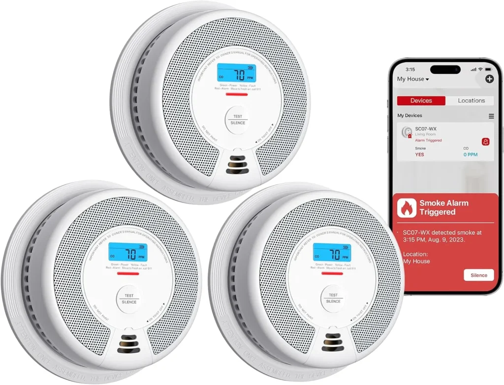 carbon monoxide detector with app
