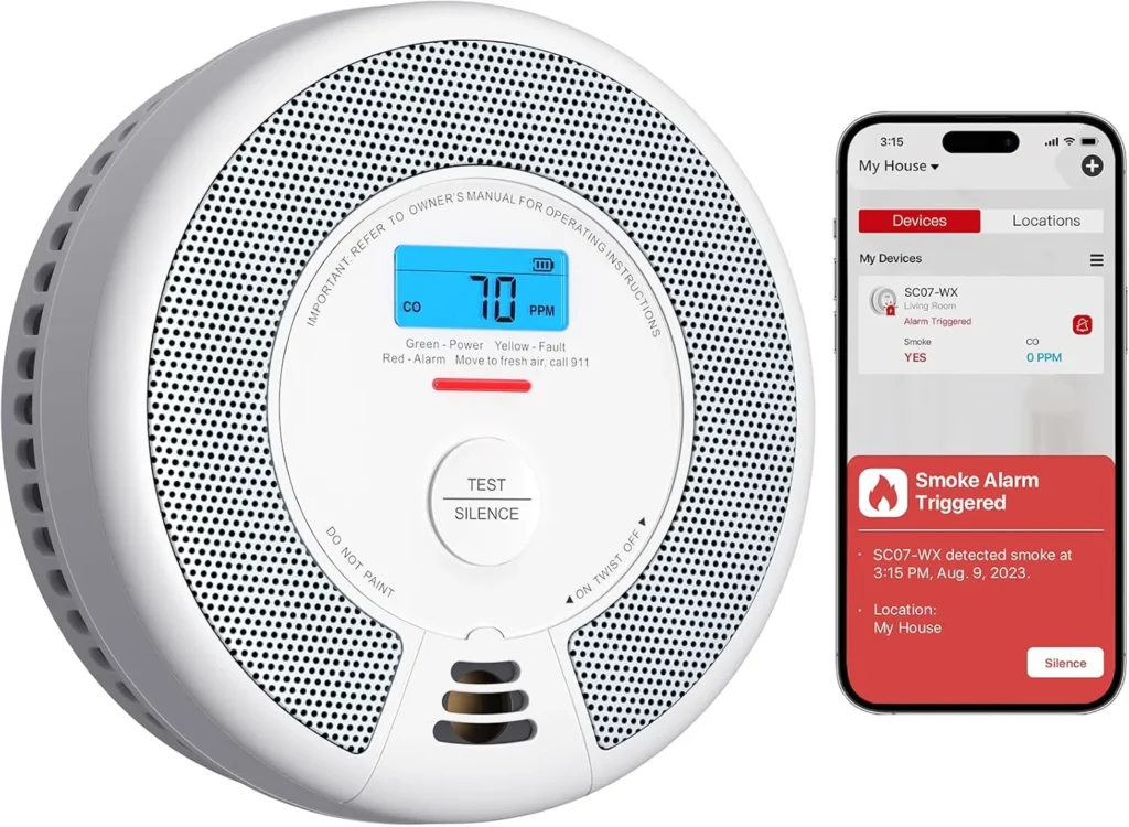 carbon monoxide detector with app