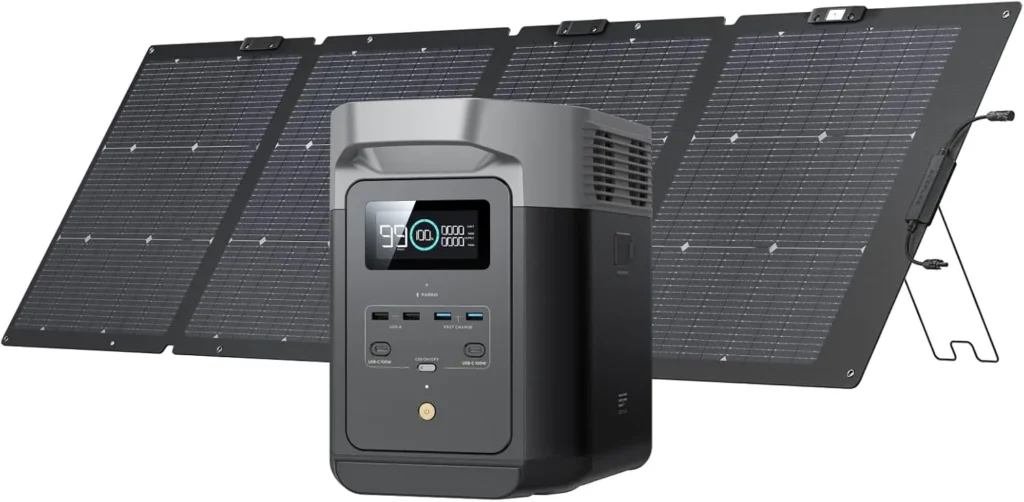portable power station with solar panel