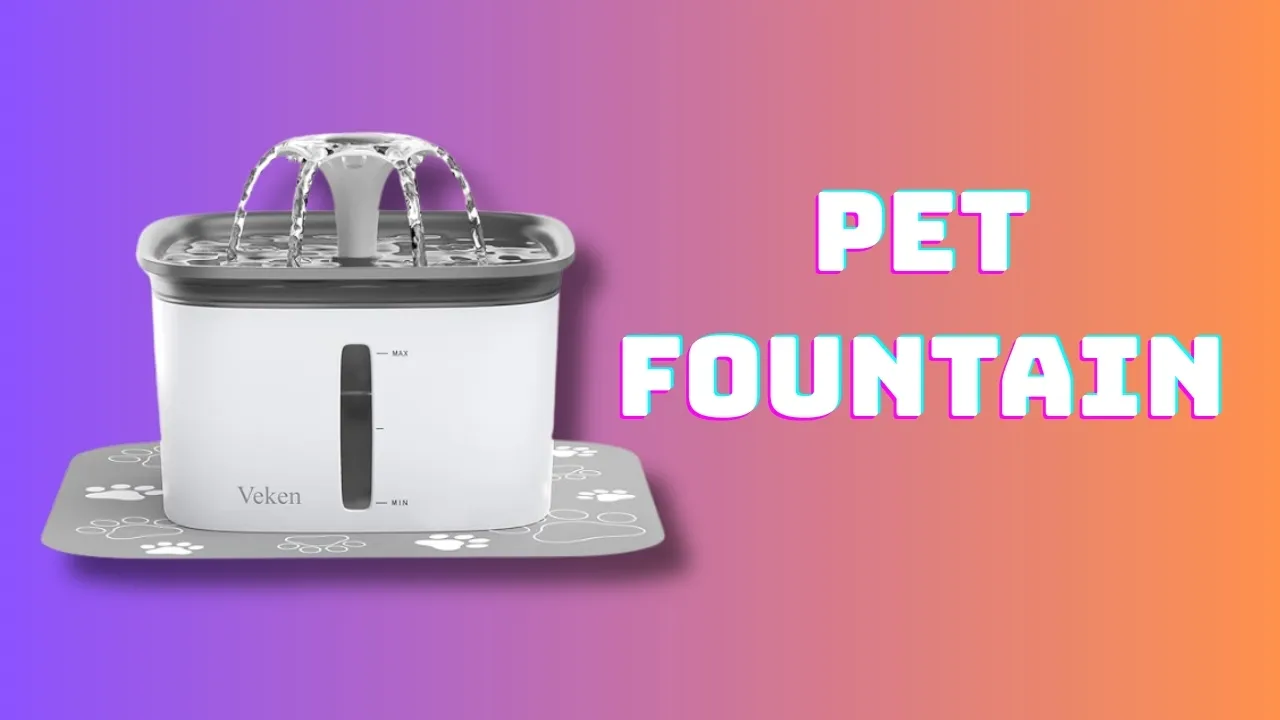 Keep Your Pets Hydrated and Healthy with the Veken Pet Fountain.